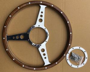 RatSport Classic Wood Steering Wheel Flat